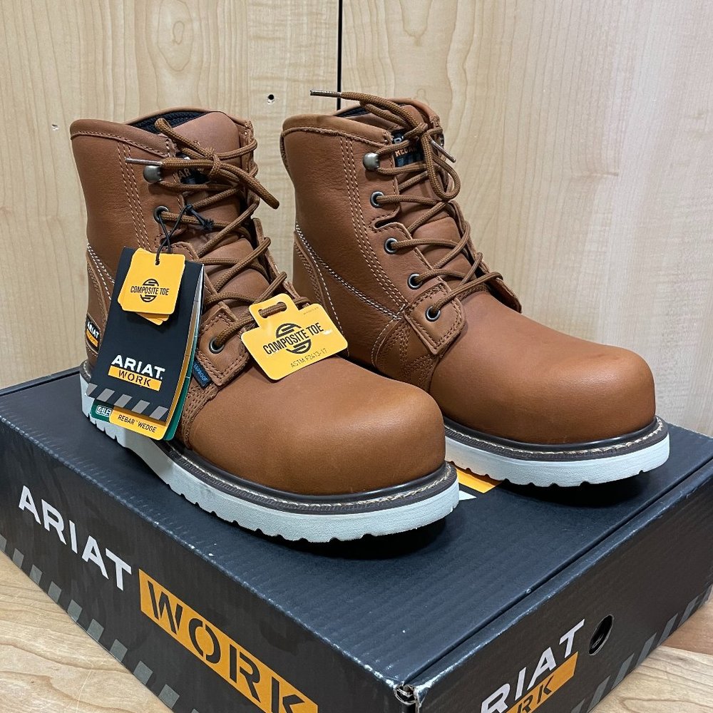 Ariat Men's Rebar Wedge 6" H20 Composite Toe NWT